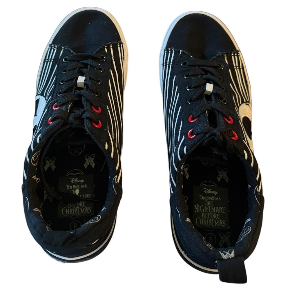 Disney Ground Up Black White Jack Skellington Sneakers Size 9 - Picture 4 of 8